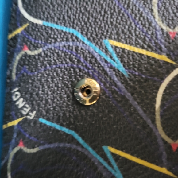 FENDI GREY COATED CANVAS BIRDS CONTINENTAL LONG WALLET 8M0340 - Picture 7 of 10